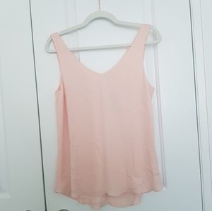 NWT RW&CO Silky Crepe Double V-Neck Cami